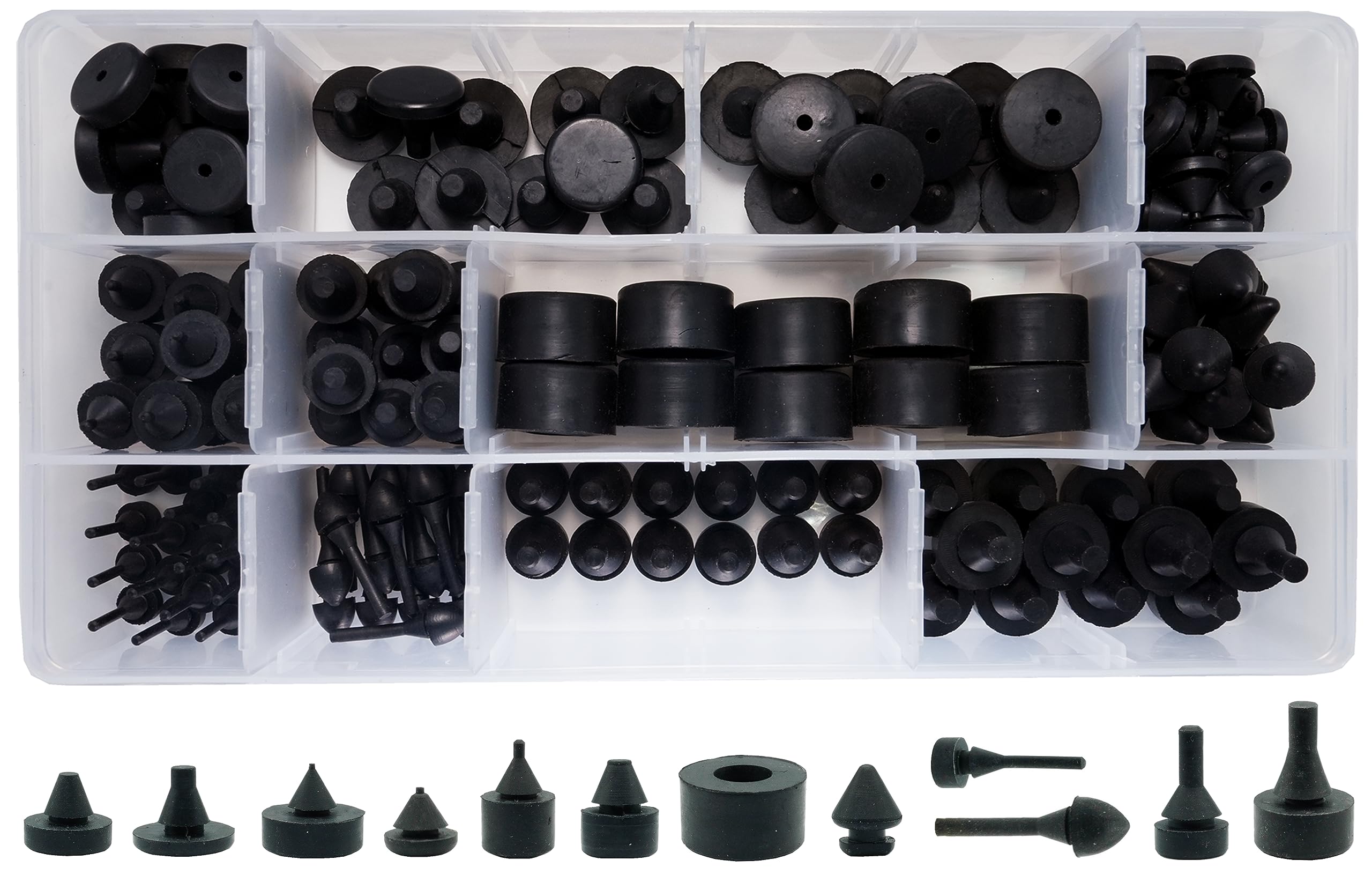 Dsnaduo 160 PCS Rubber Bumper Assortment Bumper Compatible With GM Ford and Chrysler Replace 20030, 8210, fit many models